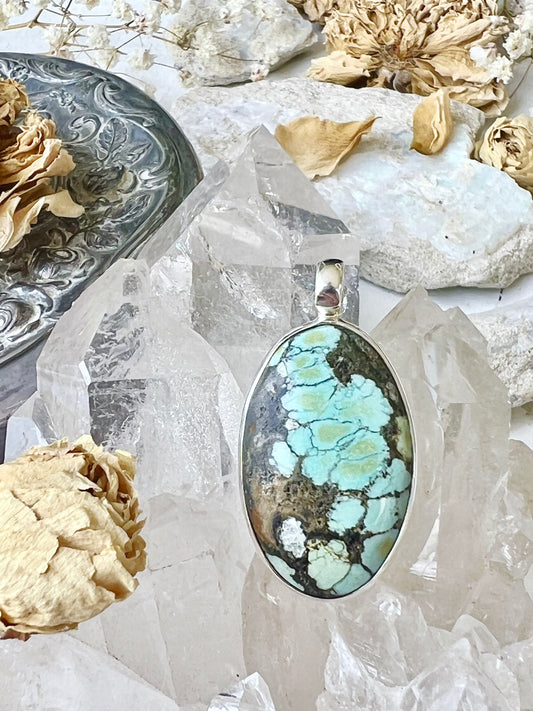 ‘Agisa’ Turquoise Oval Pendent 925 TP1