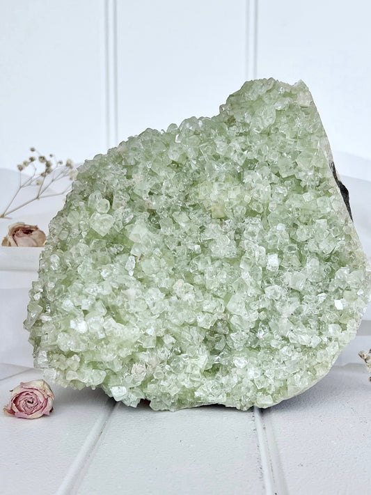 ‘Whispers Of Light’ 2.3kg Green Diamond Apophyllite Cluster 4164