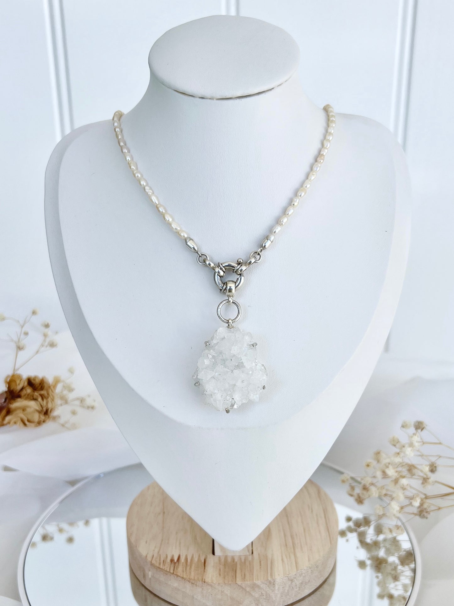 ’Angelisa’ Diamond Apophyllite Cluster Pendent APC3