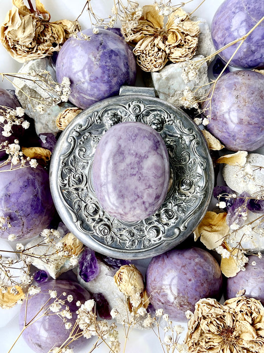Rare Lavender Jade Palm Stone LJ9