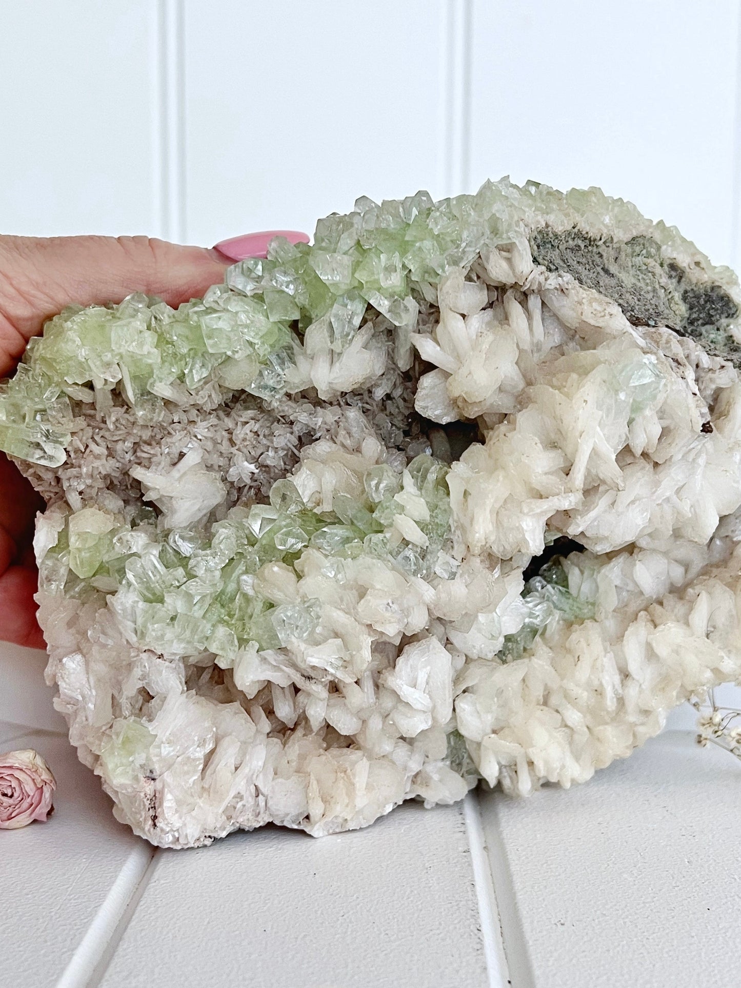 ‘Whispers Of Light’ 2.3kg Green Diamond Apophyllite Cluster 4164