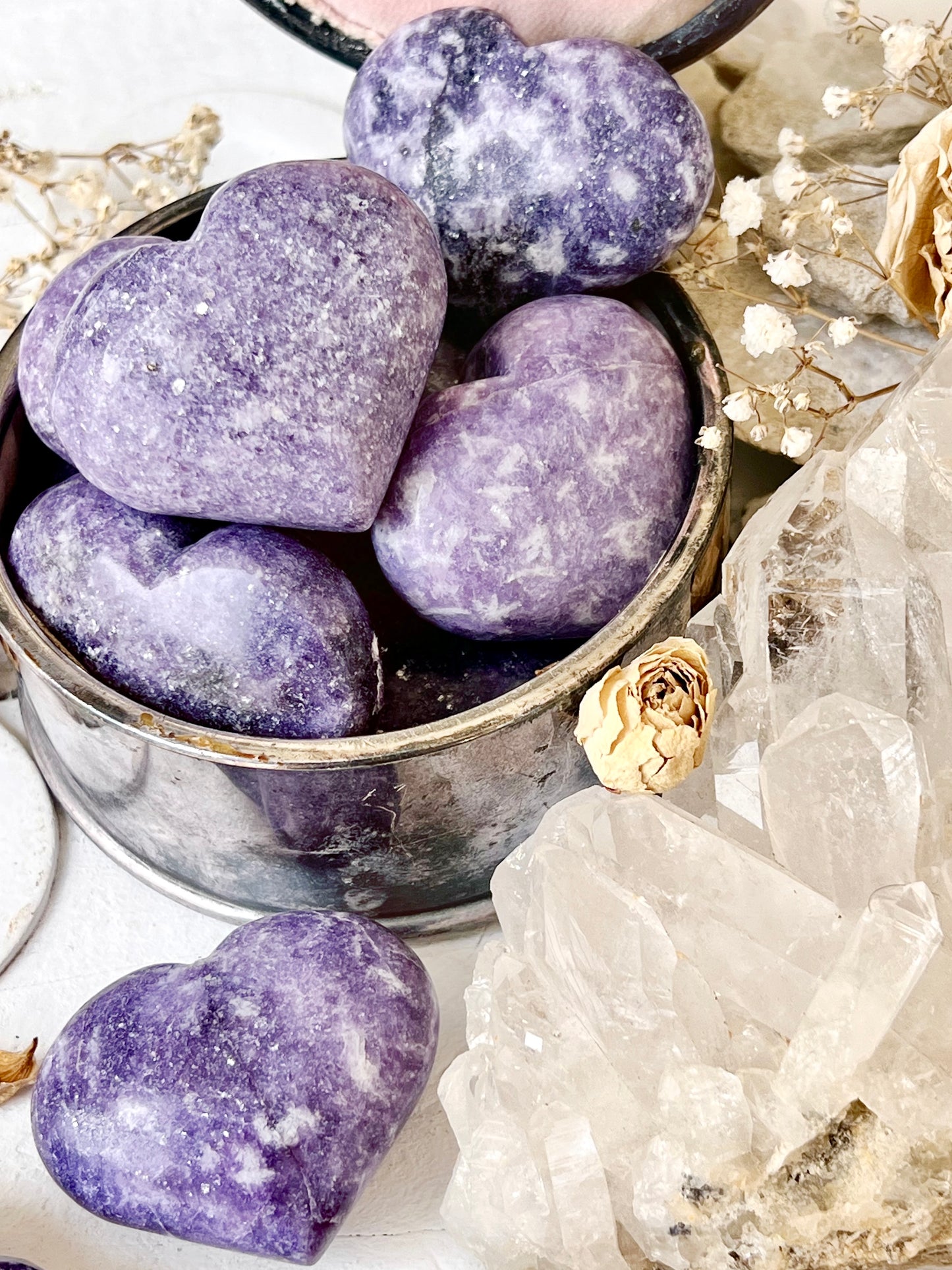 Lepidolite Puffy Heart LEP1