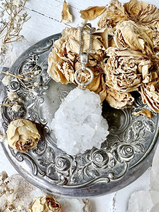 ’Angelisa’ Diamond Apophyllite Cluster Pendent APC3