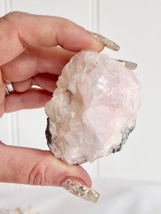 ‘Celestial Rose’ UV Reactive Pink Calcite Bearing Manganese Cluster BC2