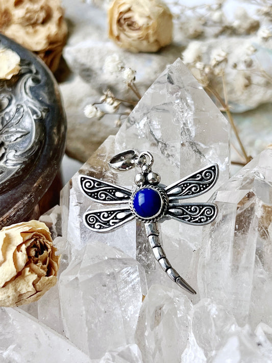 Lapis Lazuli Dragonfly Pendent 925 LDF1