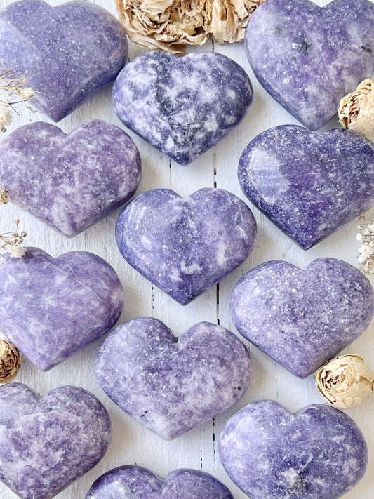 Lepidolite Puffy Heart LEP1