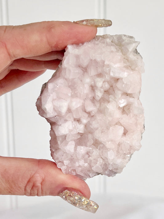‘Celestial Rose’ UV Reactive Pink Calcite Bearing Manganese Cluster BC3