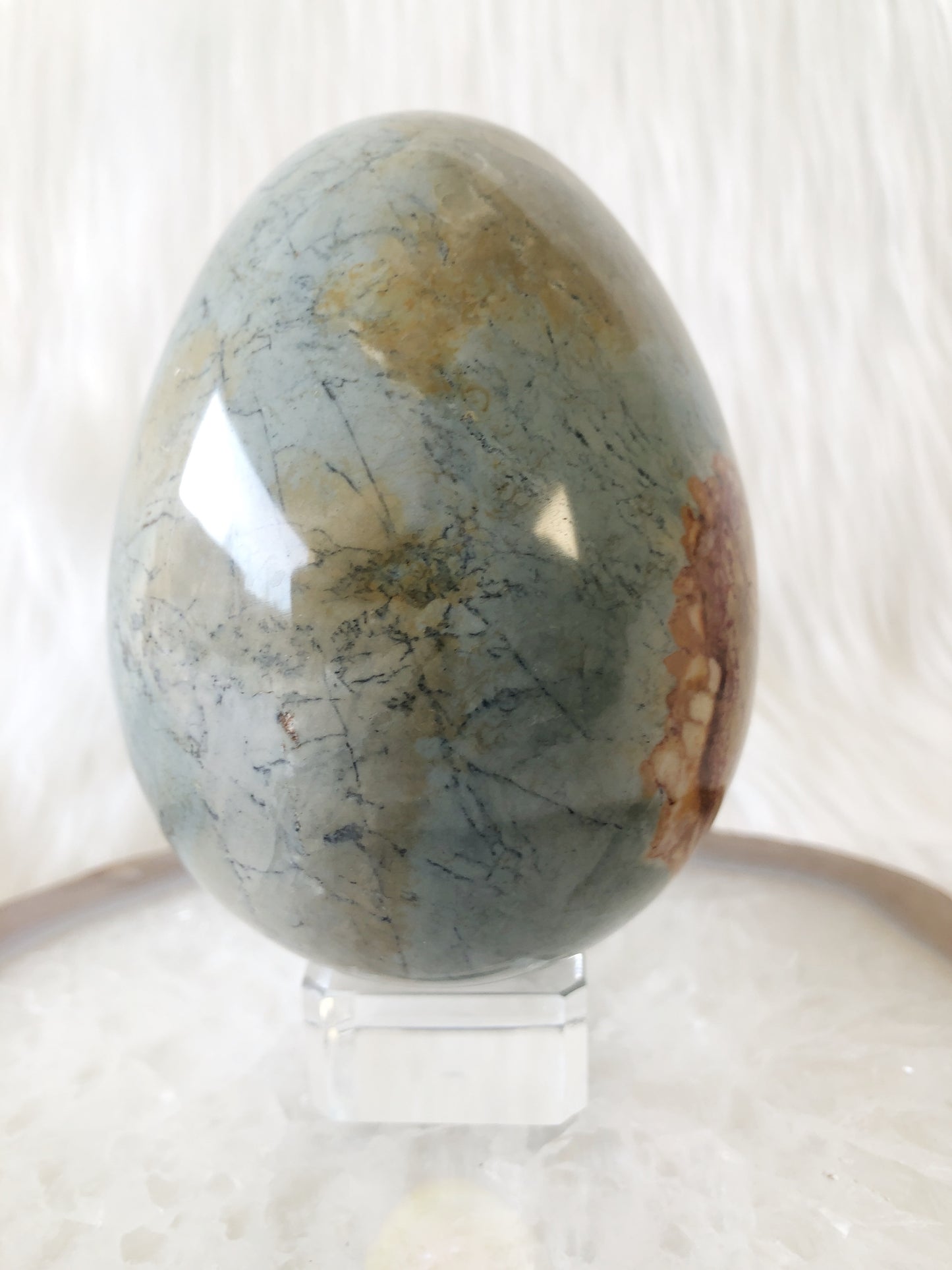 Blue Polychrome Jasper Egg
