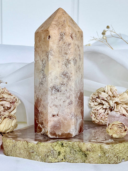 Encrusted Brazilian Pink Amethyst Generator Point