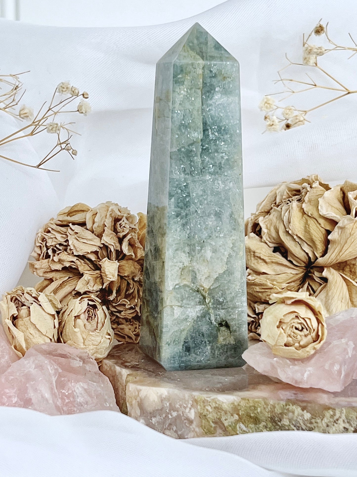 Polished Aquamarine Beryl Obelisk 4684