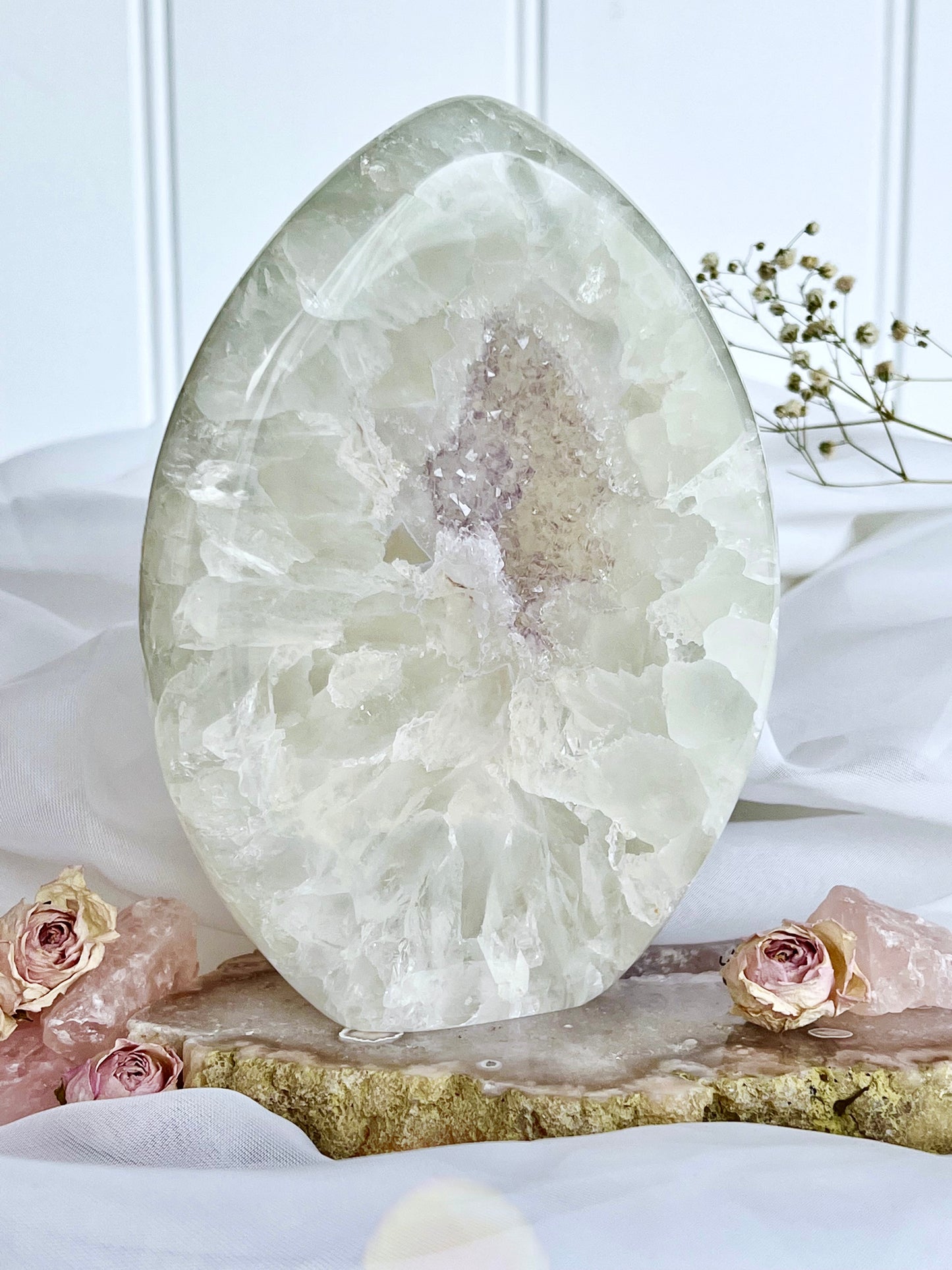 Agate & Amethyst Geode Flame 4163