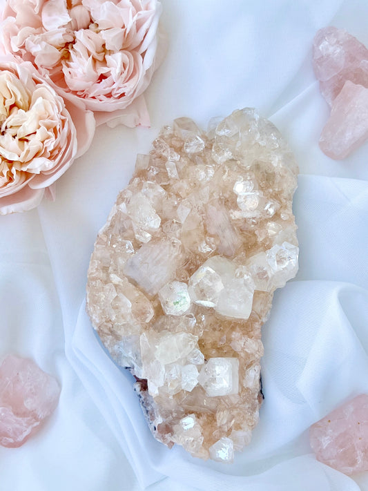 Rare Diamond Apophyllite & Stilbite Cluster 4614