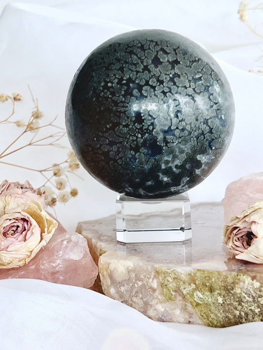 Marcasite in Agate Sphere 4429