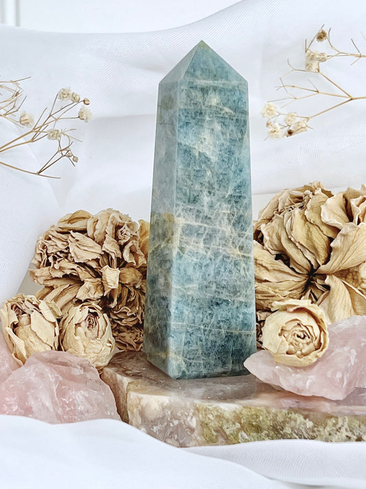 Polished Aquamarine Beryl Obelisk 4686