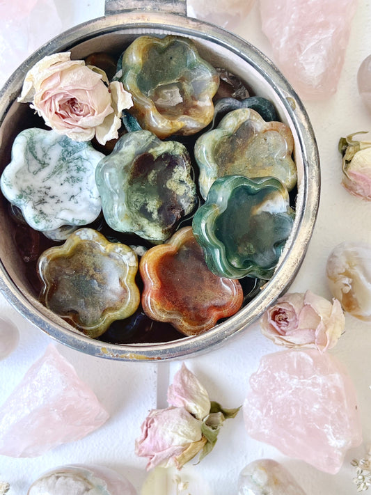 Moss Agate Blossom Mini Bowl