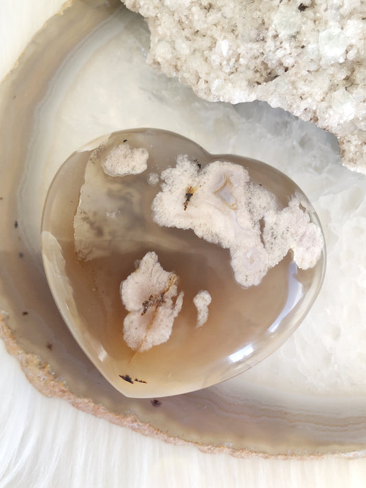 Flower Agate Heart