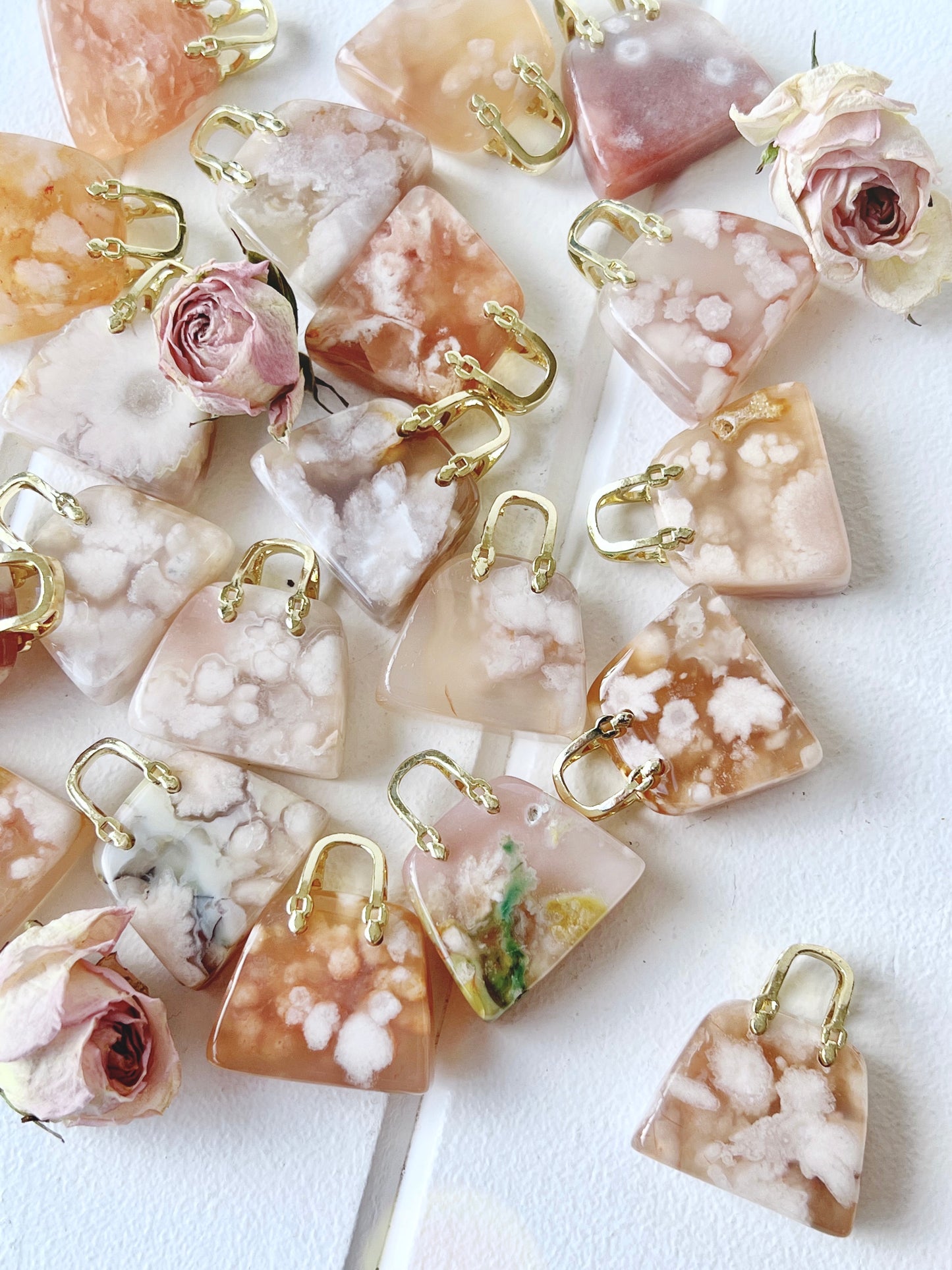 Mini Standing Flower Agate Handbags