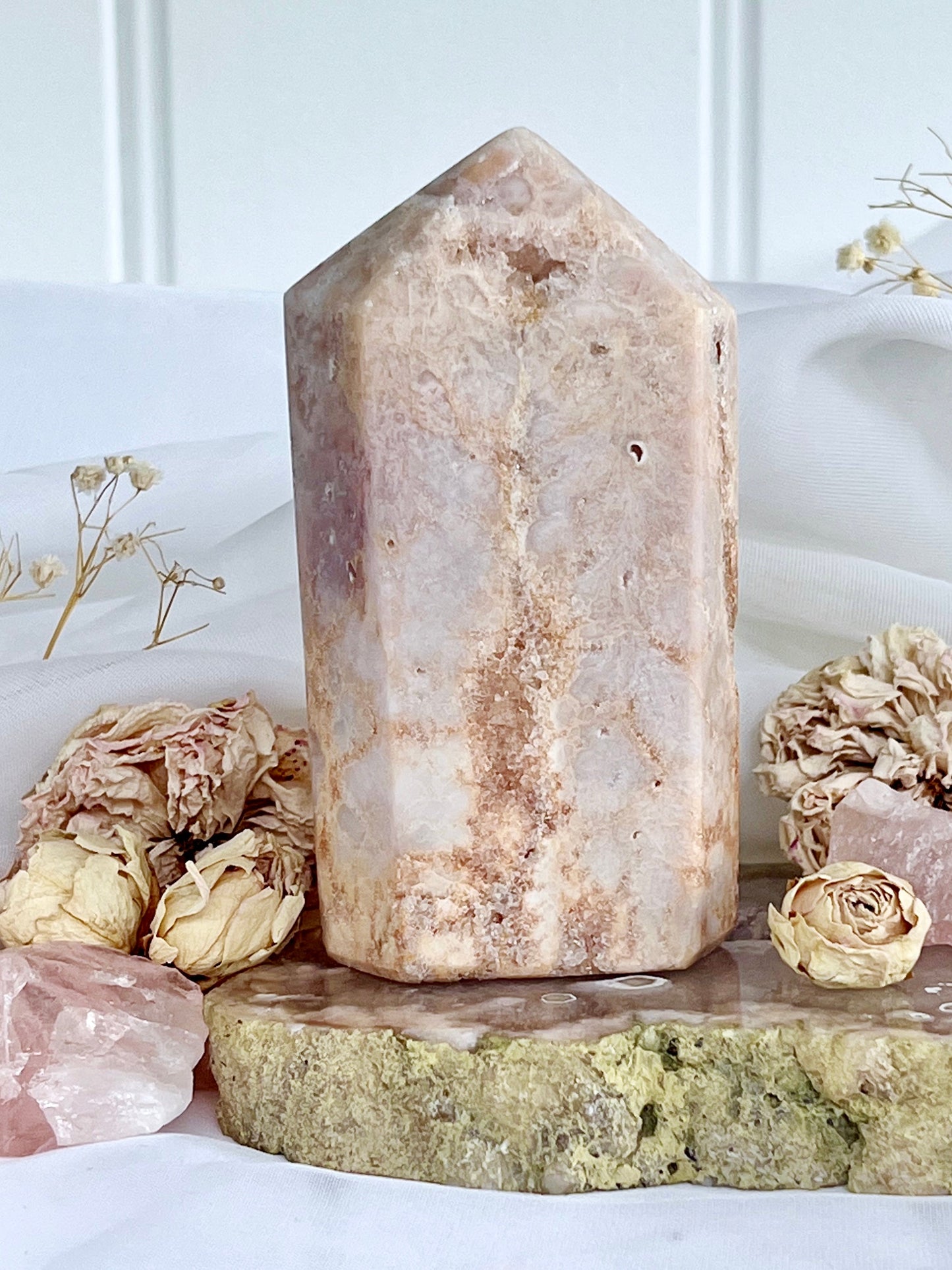 Encrusted Brazilian Pink Amethyst Generator Point 1532