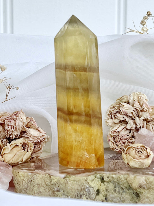 Golden Fluorite Point