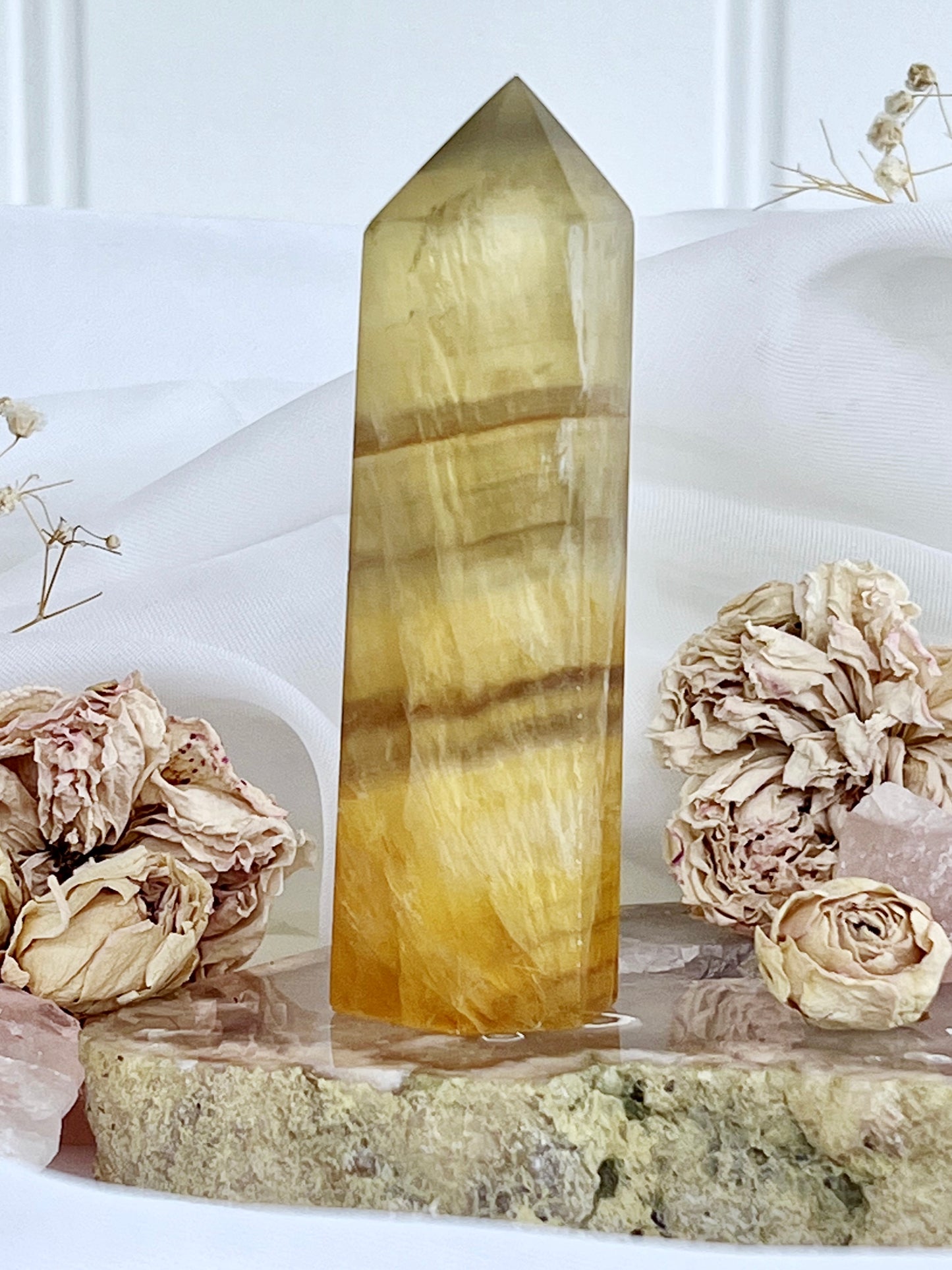 Golden Fluorite Point