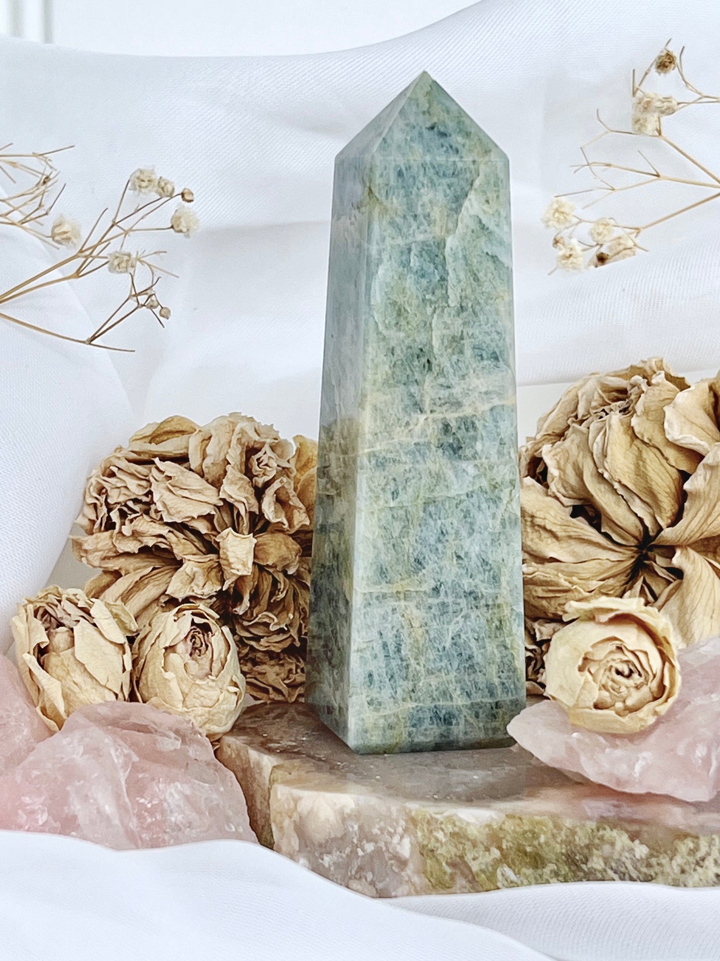 Polished Aquamarine Beryl Obelisk 4686