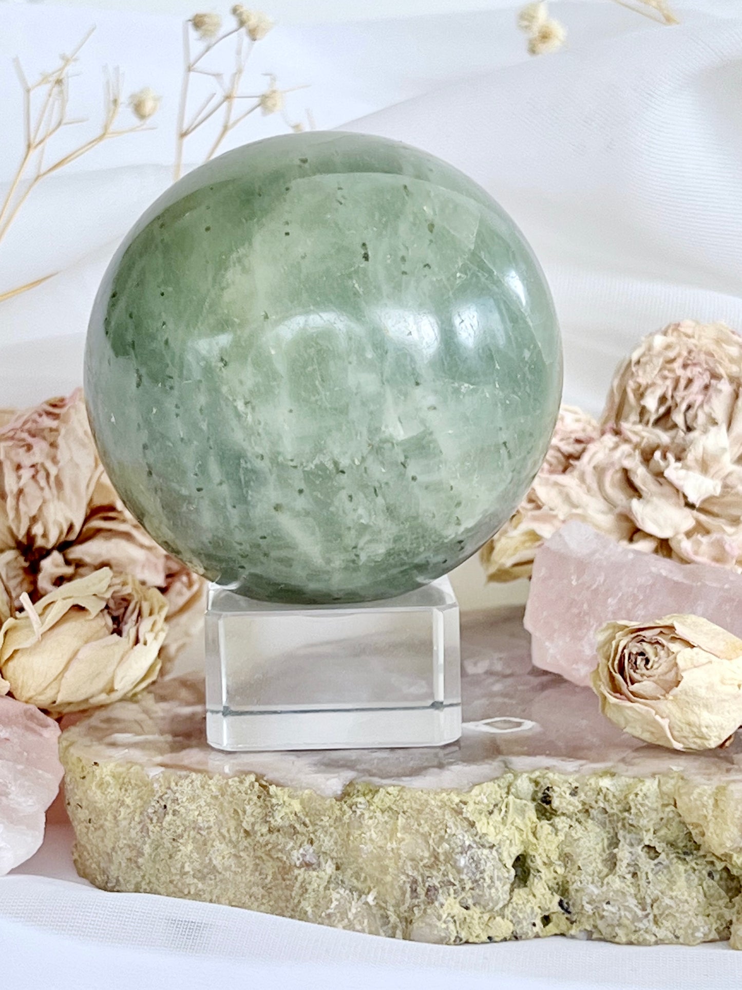 Polished Aquamarine Beryl Sphere 4635