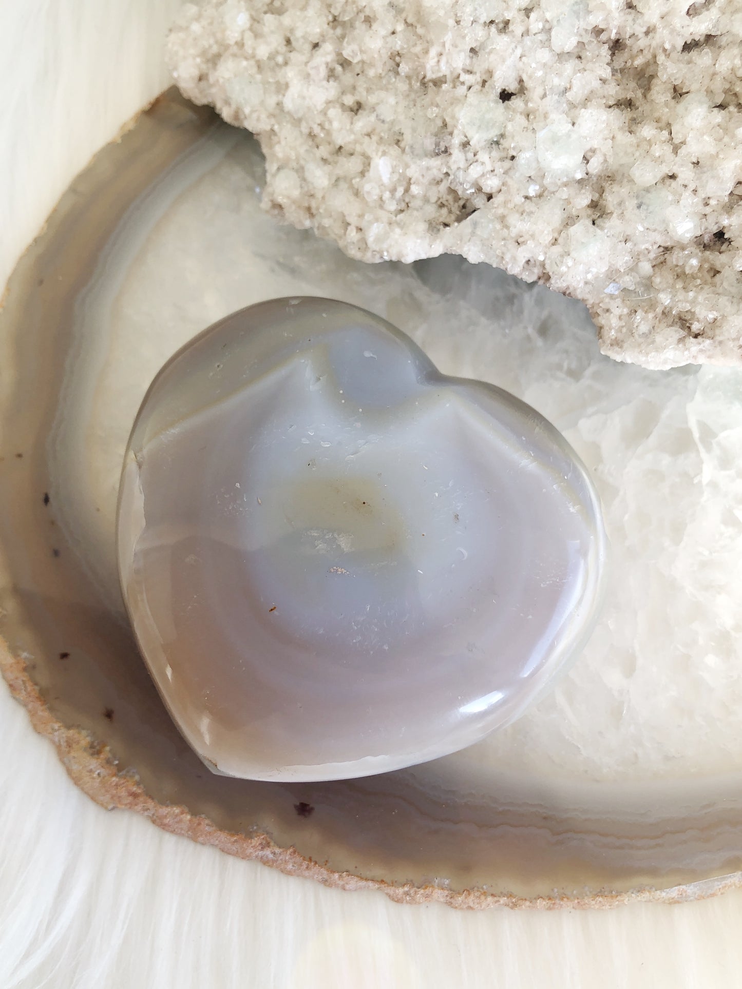 Flower Agate Heart