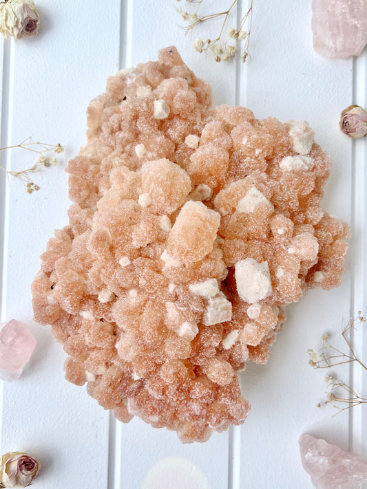 Red Orange Sugar Kissed Sunset Stilbite Cluster
4403