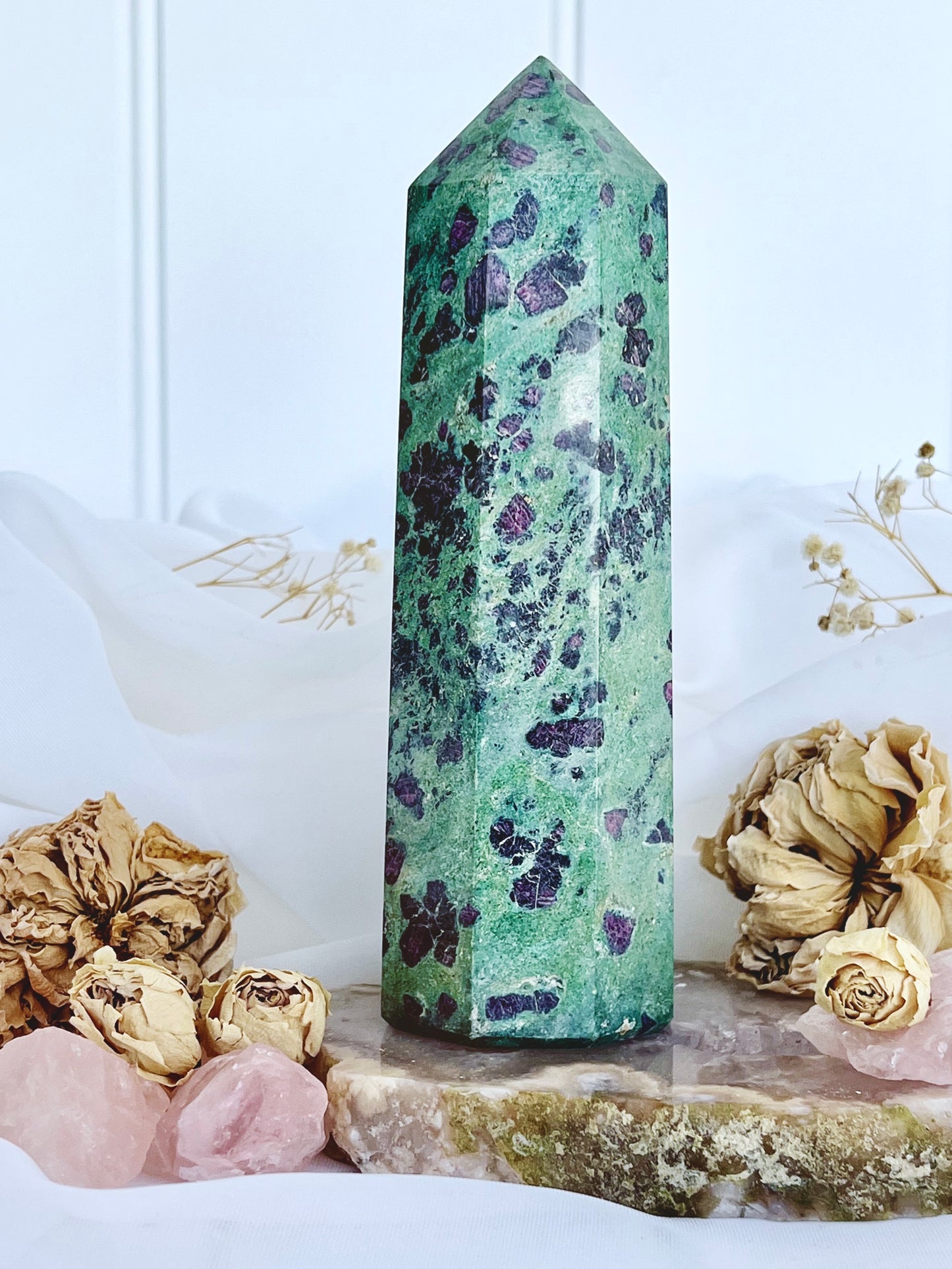 Large Ruby In Fuchsite Tower 4678