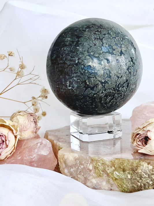 Marcasite in Agate Sphere 4433