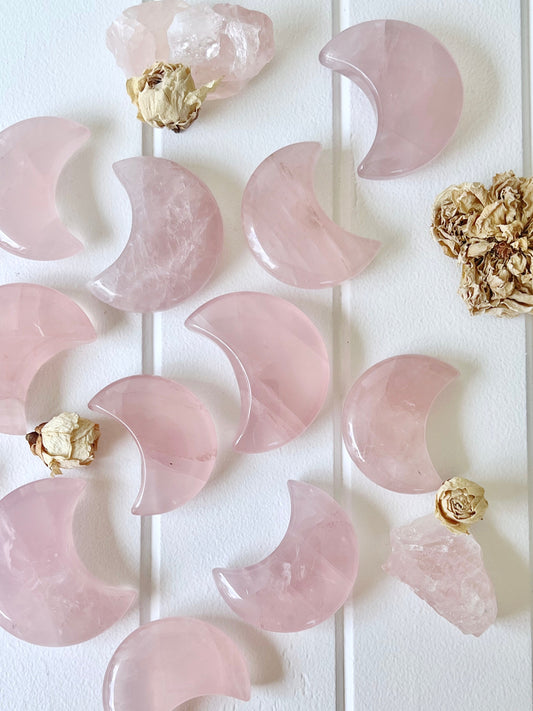 Gemmy Rose Quartz Moons