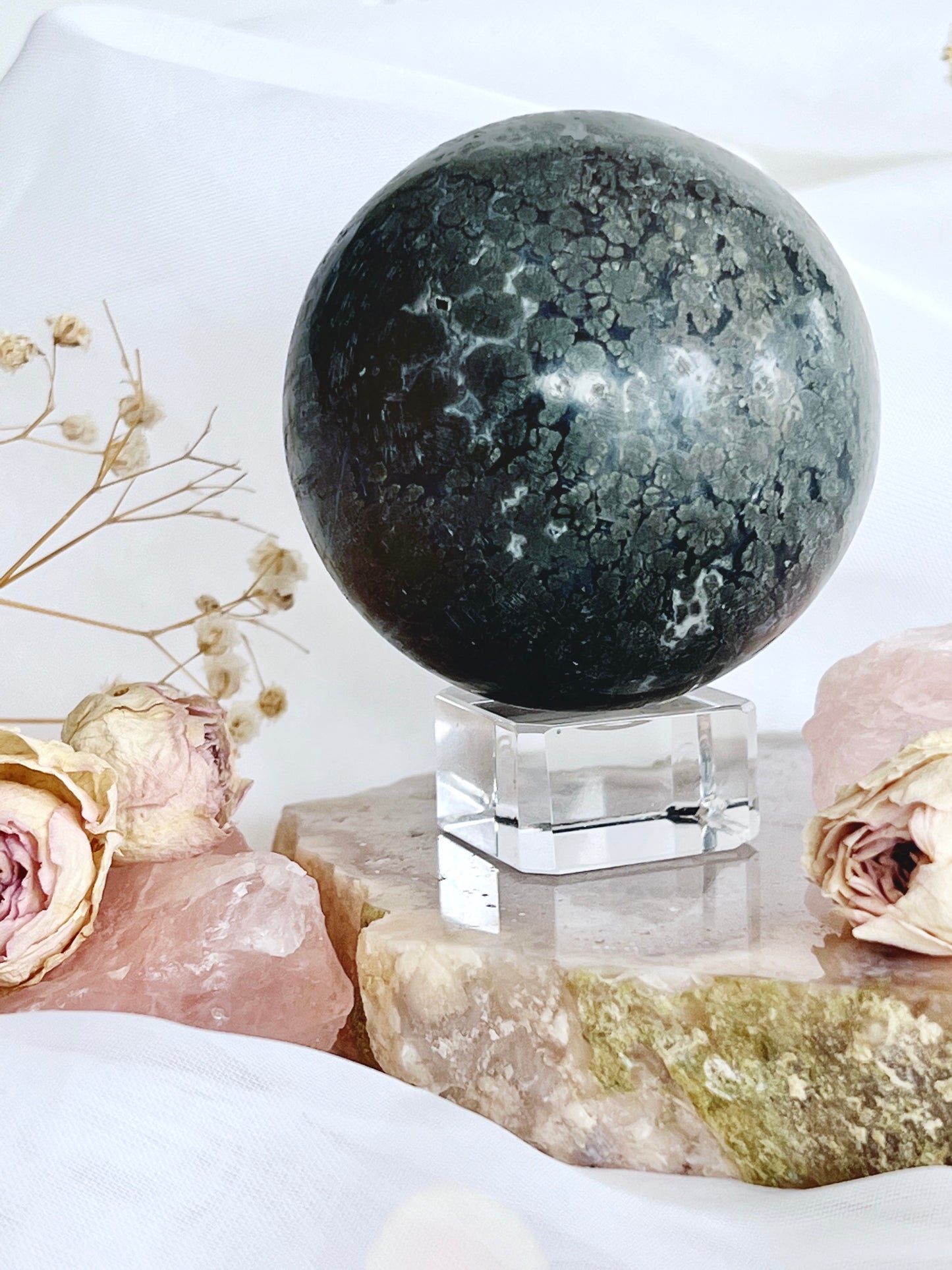 Marcasite in Agate Sphere 4433