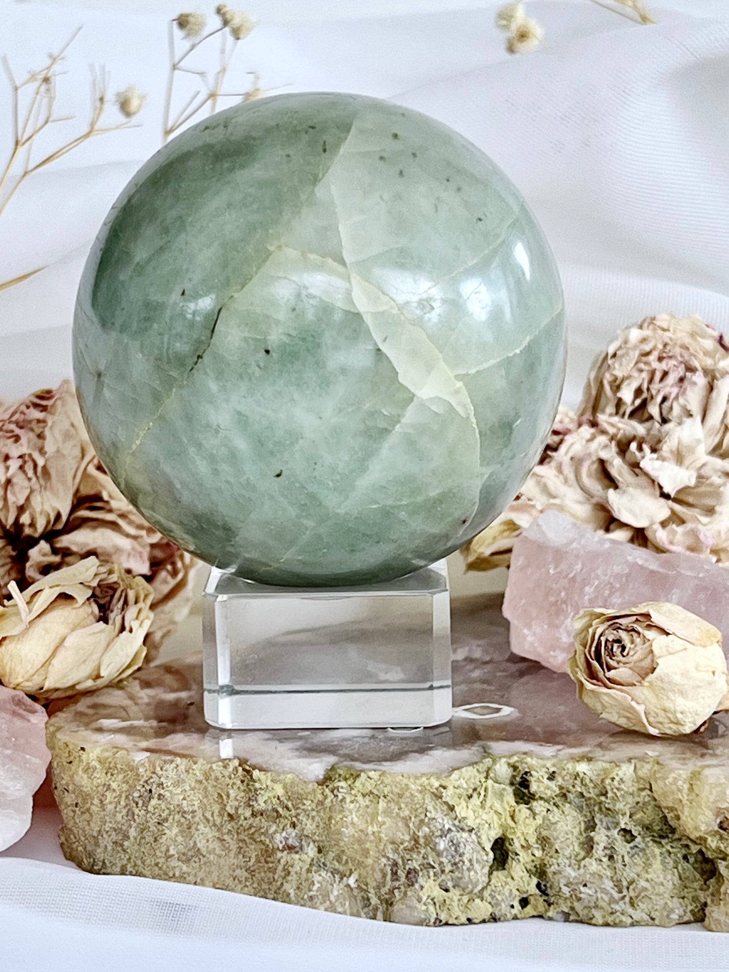 Polished Aquamarine Beryl Sphere 4634