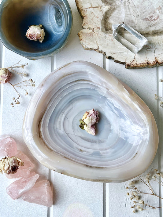 1kg Pastel Banded Agate Bowl 4323