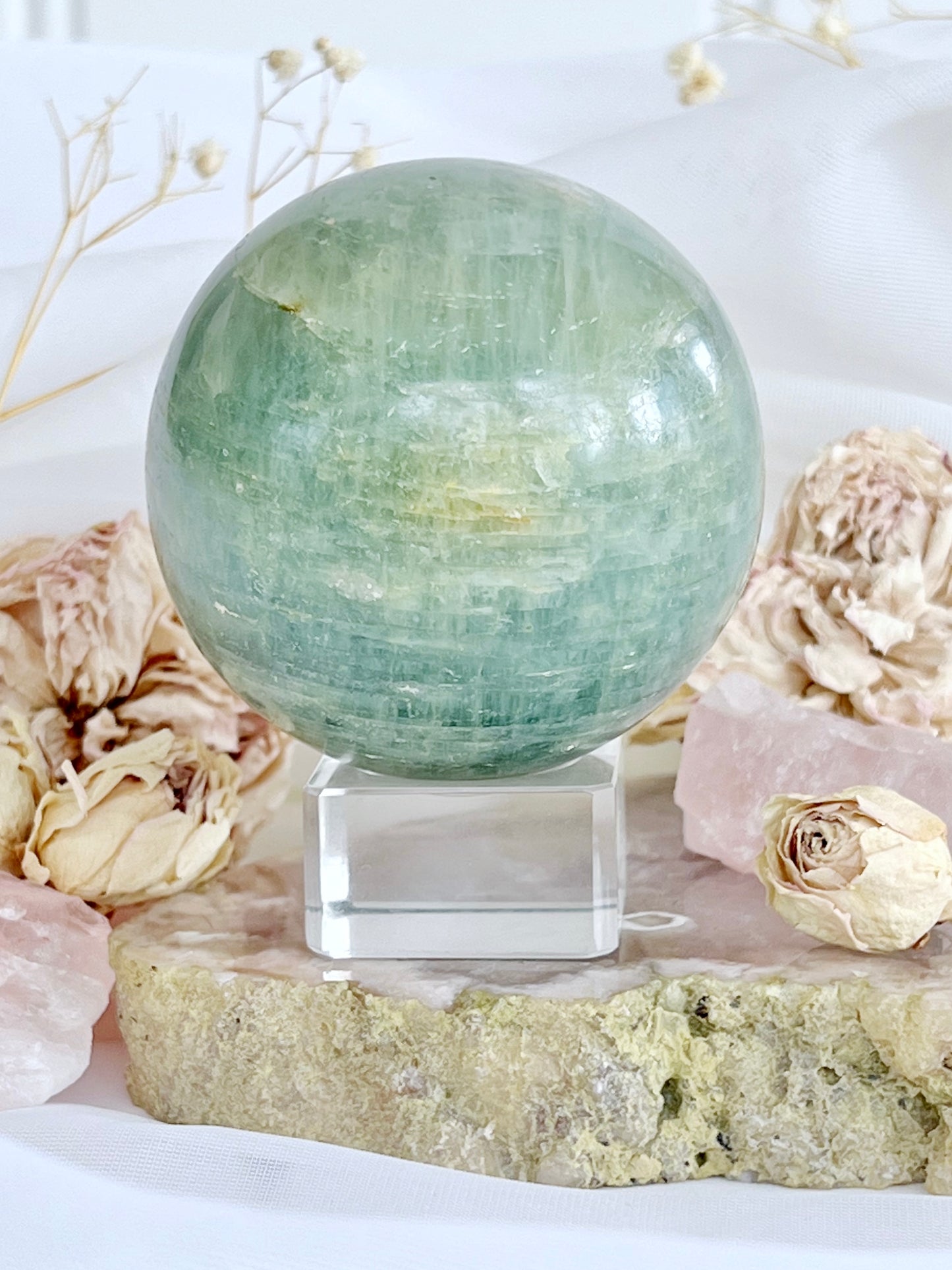 Polished Aquamarine Beryl Sphere 4632