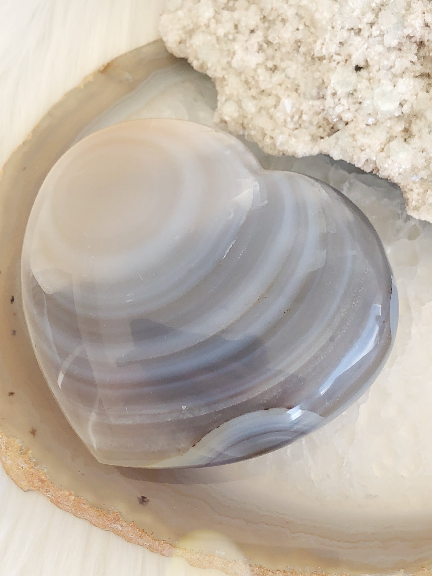 Flower Agate Heart