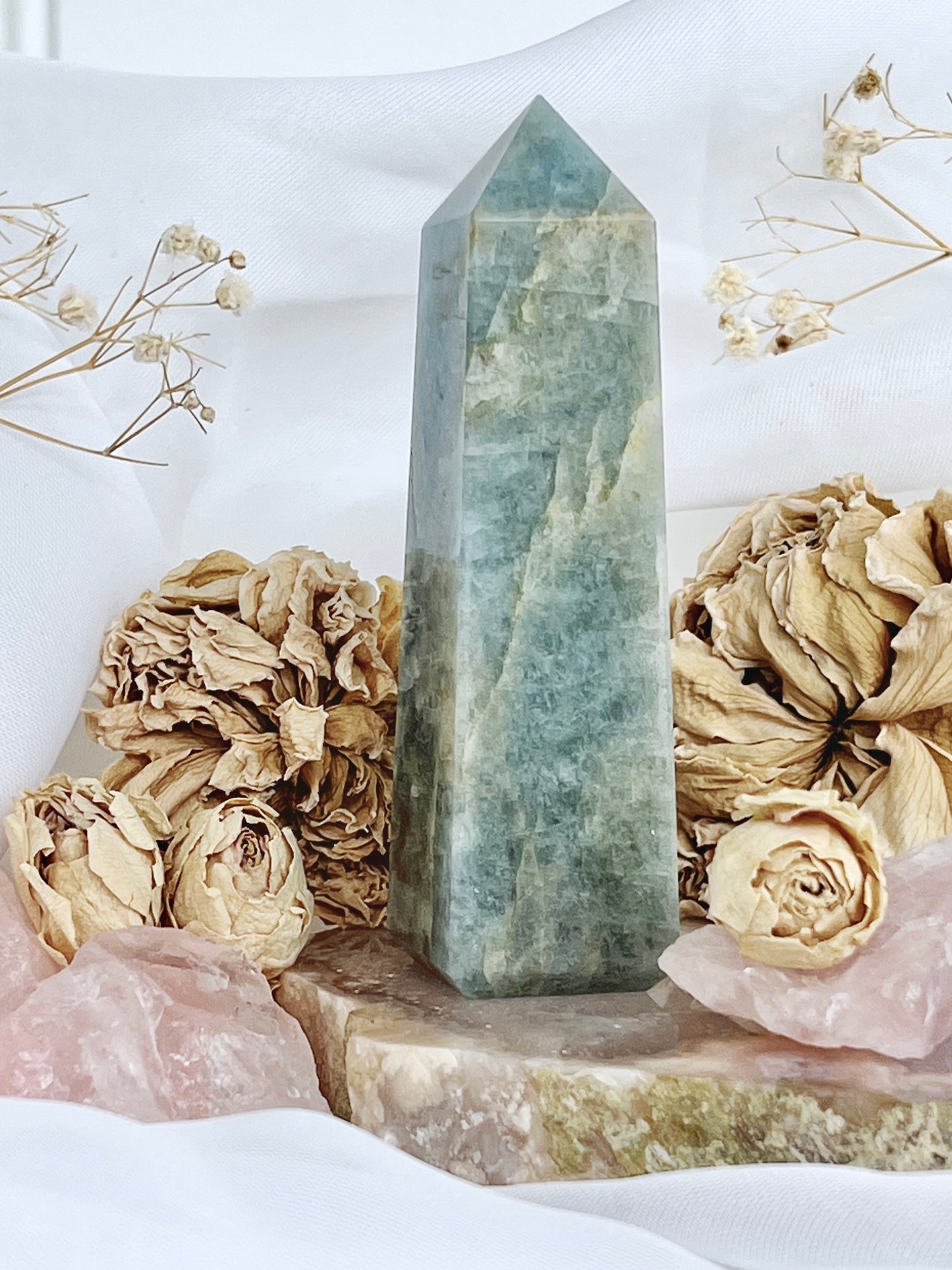Polished Aquamarine Beryl Obelisk 4687