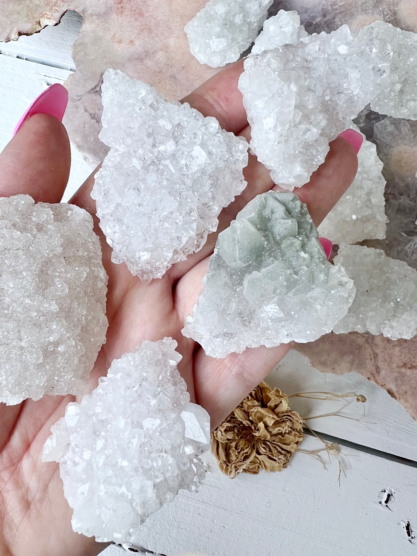 ‘Light Of The Angels’ Diamond Apophyllite Crust Minis