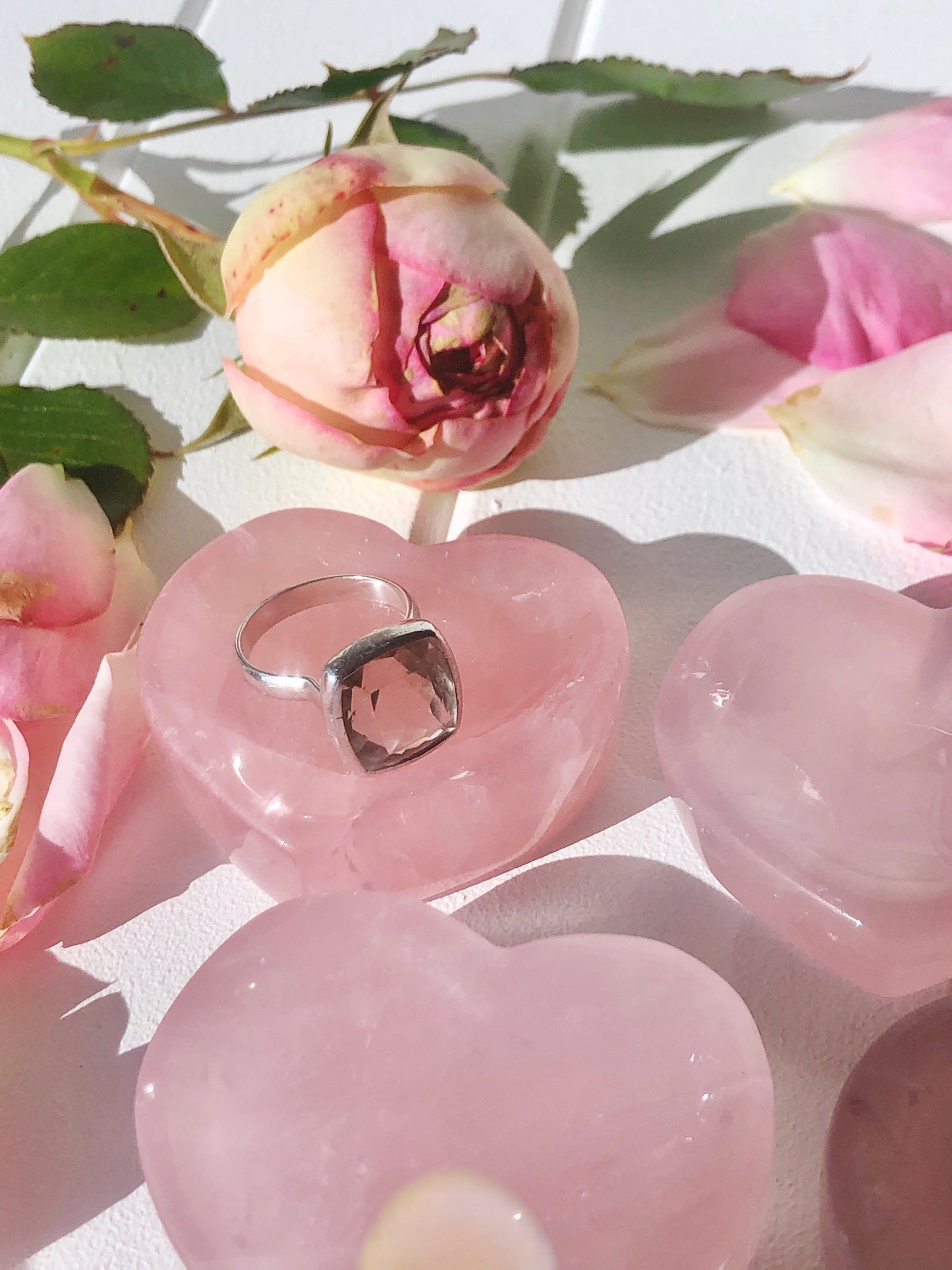Mini Rose Quartz Heart Bowls