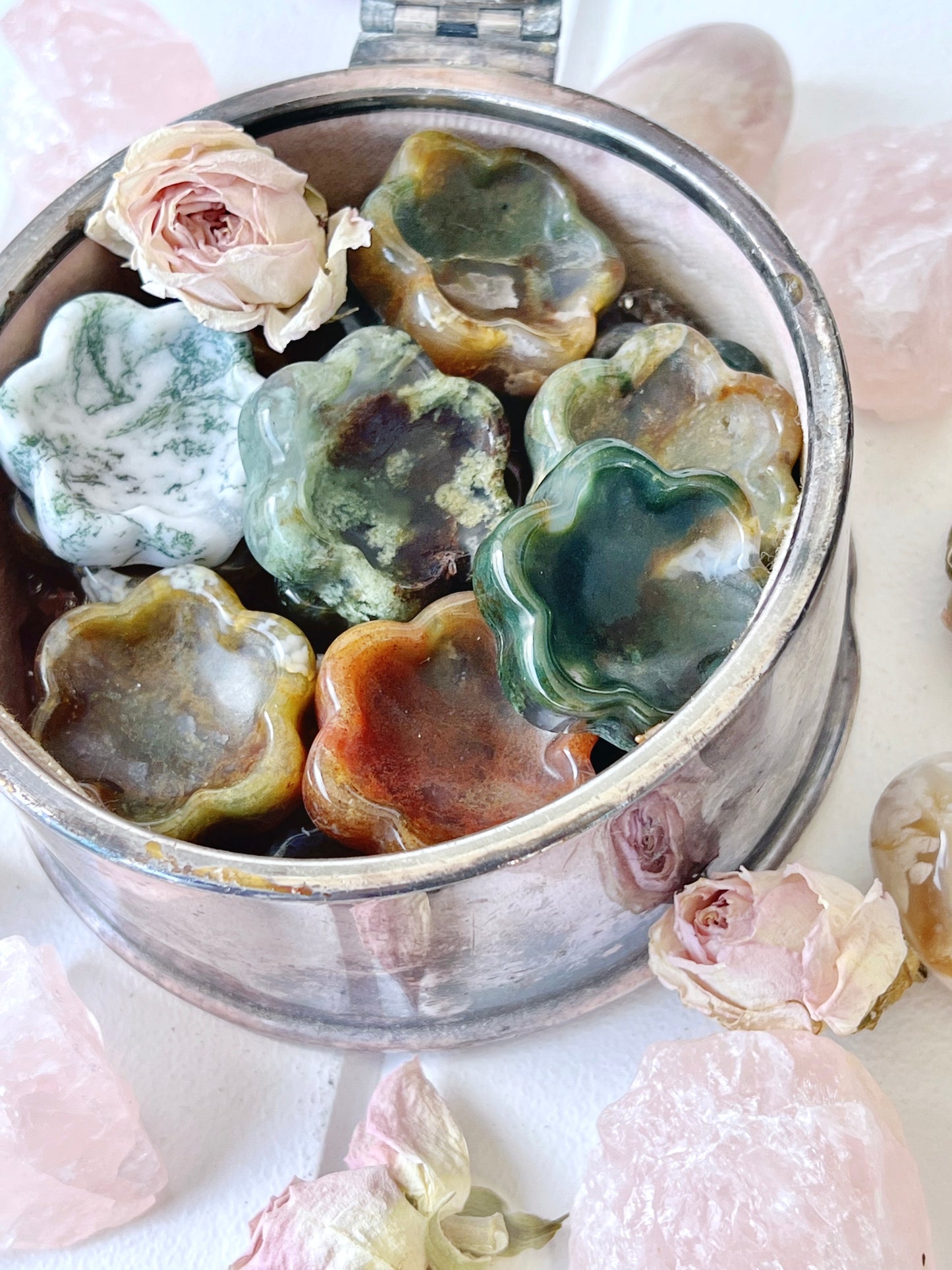 Moss Agate Blossom Mini Bowl