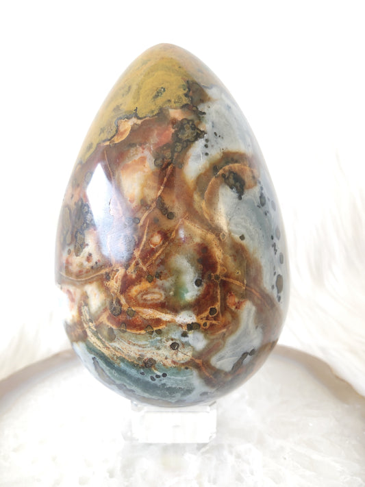 Large Phoenix Ocean Jasper Egg
