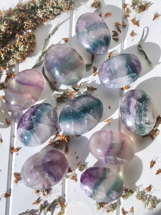 Rainbow Fluorite Palm Stones 1489