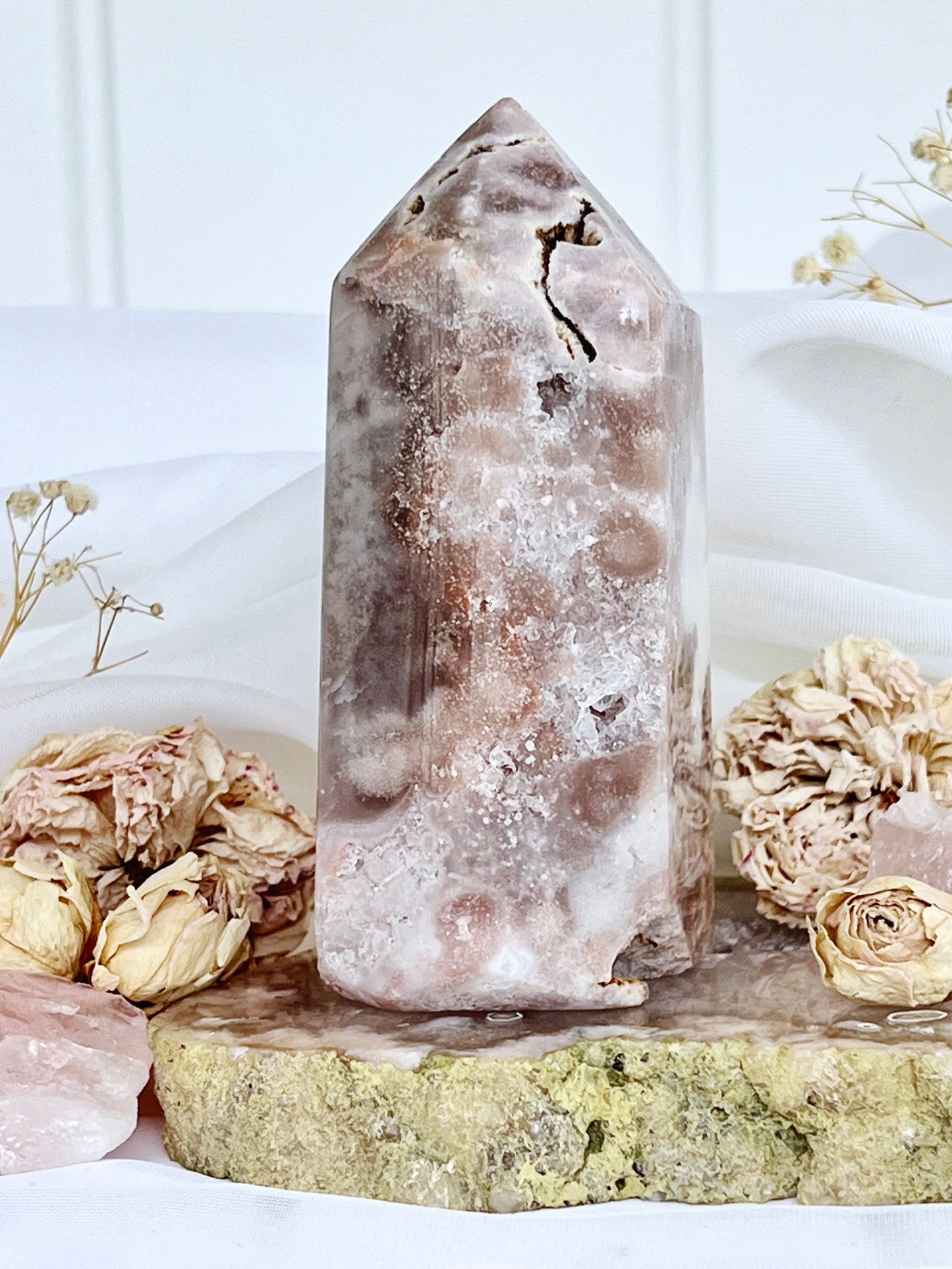 Brazilian Pink Amethyst Druzy Generator Point 2120