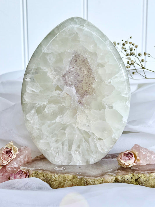 Agate & Amethyst Geode Flame 4163