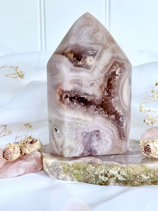 Brazilian Pink Amethyst Druzy Tower 4465