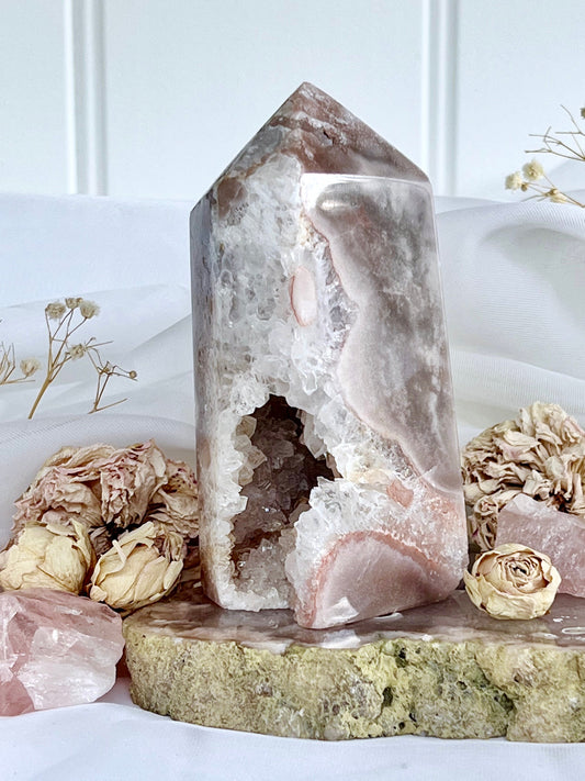 Brazilian Pink Amethyst Druzy Generator Point 2120