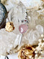 ‘Athena’ Rose Quartz & Garnet Sword & Heart SS Pendent