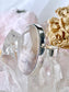 ‘Aiyana’ Oval Flower Agate Sterling Silver Ring 925 FAR1