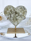 ‘Ivy’ Prasiolite Cluster Heart On Stand P1