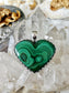 ‘Hathor’s Heartstone’ Malachite Heart Talisman Pendent 925
